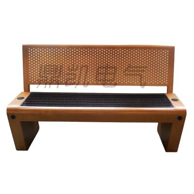 China Modern Manufacturer Solar Outdoor Bench, One-Button Alarm, Emergency Aid, Mobile Phone Charging Park Bench Back for sale