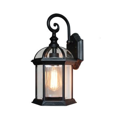 China Indoor& Outdoor Antique Outdoor Aluminum Garden Mounted Waterproof Outdoor Led Lantern Wall Light Fixture for sale