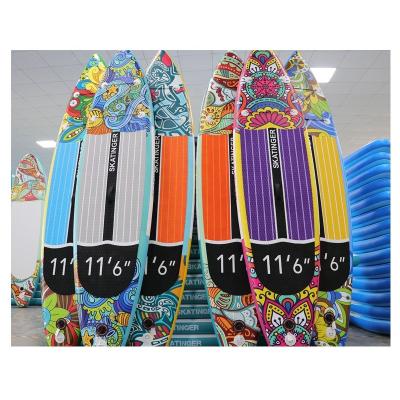 China Factory wholesale unisex SKATINGER China 11' Inflatable Standup Paddle Board 6 Paddle Board Surf Board Inflatable Water Sport for sale