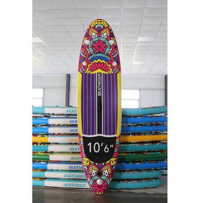 China Weihai unisex factory made wholesale 10' 6 all round inflatable paddle board sip surfboard stand up paddleboard isup for sale