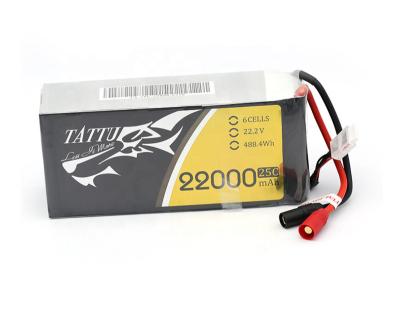 China Other Agricultural UAV Battery Tattu 22000mAh 25C 6S1P 22.2V Lipo Pack With XT90 Or AS150 +XT150 Plug for sale