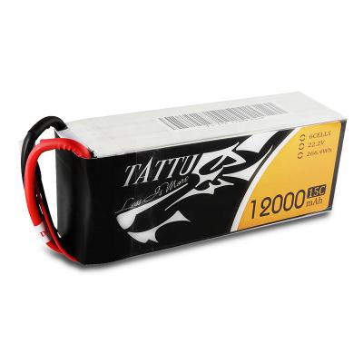 China Other TATTU 12000mAh 22.2V 6S LiPO Battery 15C for Large Charging Multirotor Hexacopter for Drone Agricultural UAV Drone for sale