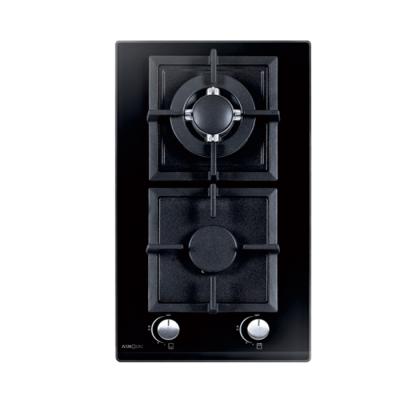 China Household Tempered Glass 2 Burners Built In Gas Hob for sale