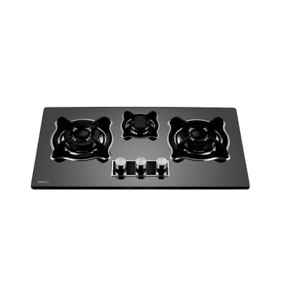 Cina Hotel Kitchen Equipments For Home Stainless Steel Built In 3 Burner Gas Hob Stove , Brass Burners Gas Hobs And Stoves in vendita