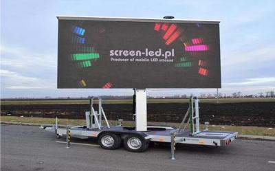 China P10mm Mobile Digital Billboard 32x16dots High Brightness 5500cd for sale