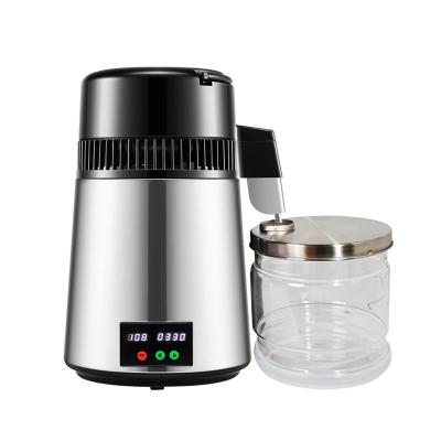 China Quick 750W 4L Stainless Steel Color Water Distiller with Automatic Shut-off and Removable Collection Cup for sale