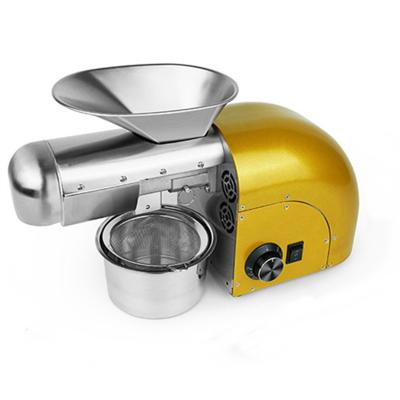 China Safety 1800W Sale Small Home Use  Cold Oil Filter Sliver And Yellow Mechanical version Oil press machine for sale