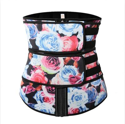 China Adjustable Antibacterial Double Belt Compression Workout Slimming Neoprene Belly Waist Trainer Waist Body Shaping Shaper for sale