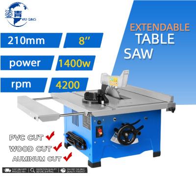 China Customizable cutting aluminum configuration wood working mini portable chain cutting band sliding table panel power wood saw machine for woodworking for sale