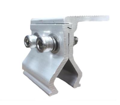 China Railless Stainless Steel Rail Solar Panel Mounting Metal Roof Position Seam Roof Clamp for sale