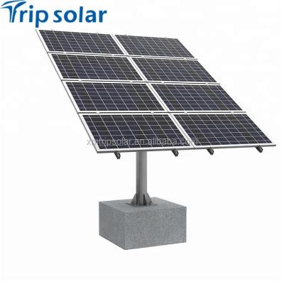 China Anodized Aluminum 200W 500W 1KW Ground Pole Solar Panel Mounting Power System for sale