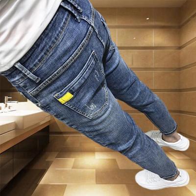 China Fashion Breathable Casual Students Drop Shipping Social Guy Personality Skinny Jeans Men Stretch Ripped Mens Brand Slim Feet Pencil Pants for sale