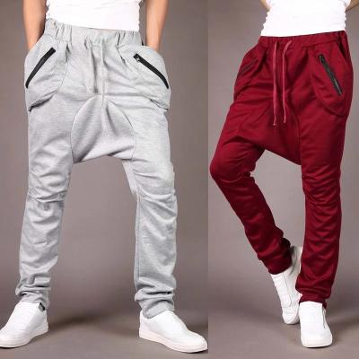 China Anti-pilling New 2021 Fashion Spring And Autumn Elastic Joker Male Korean Across Harem Pants Hip Hop Dance Zipper Decoration Pants Men for sale