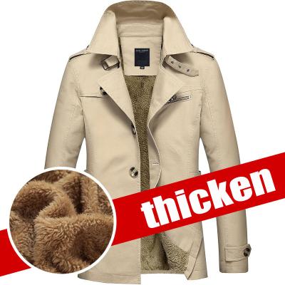 China Autumn Winter Thermal Thicken Wool Brand Anti-wrinkle Men's Long Casual Jacket Men's Cotton Anorak Jacket Outerwear Coat 5xl for sale