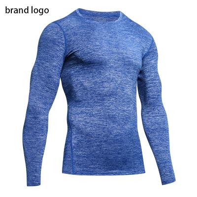 China Breathable Custom Logo Fitness Clothes Long Sleeve Men's Quick-drying Pro Compression Sportswear Basketball Running Joogers Tights for sale