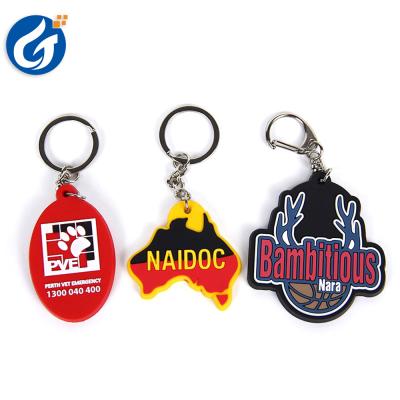 China Customized Rubber PVC Rubber Logo Silicone Trademark Garment Labels Tag Key Chain Badge Seal Viable Soft Labels Straight Cut for sale