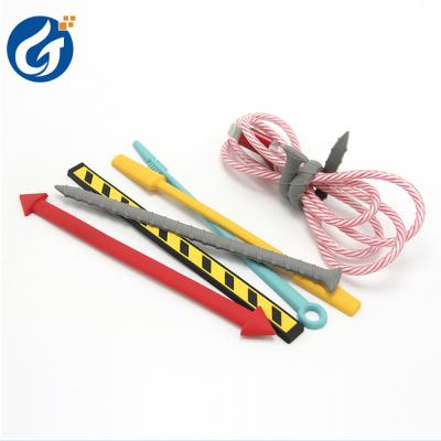 China PVC Customized Data Cable Storage Links Cell Phone Data Cable Organizer Headset PVC Cartoon Cable Organizer Along for sale