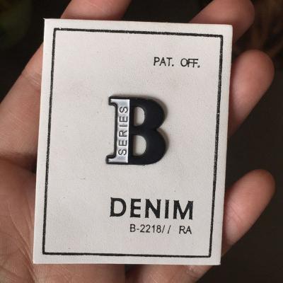 China Hot Sale Custom Genuine Genuine PU Material Embroidery Leather Label E-Co Metal Leather Friendly Patches Viable For Jeans Processing Stickers for sale