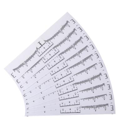 China Professional Factory Fashion Disposable Measuring Ruler Permanent Eyebrow Makeup Sticker Tattoo Accessories Tool for sale