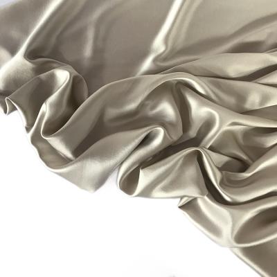 China Double faced high quality durable using various 30mm satin fabric wholesale dyed pure silk fabric for sale