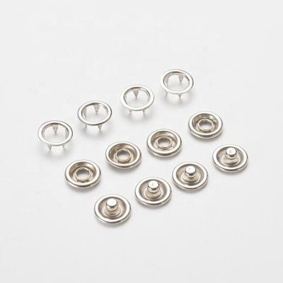 China Standard Brand Garment Viable Snap Accessories Four Part Metal Press Buttons Ring Prong Snap Button Fastener For Baby Clothes for sale