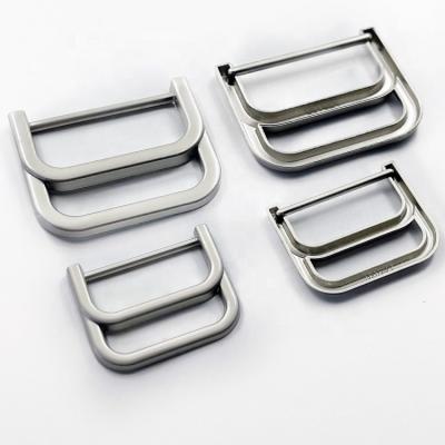 China Other Hot Sales Wholesale Fashion Smooth Adjust Metal Double D-ring Buckle Hardware Accessories Combine Two D-rings Shape Belt Buckle for sale