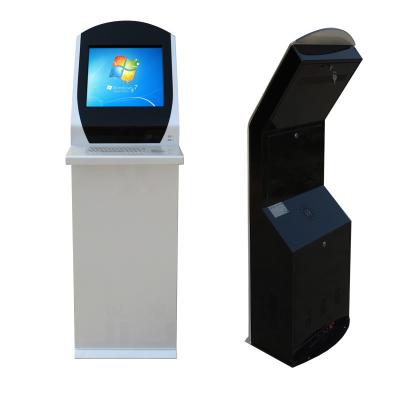 China 26 Inch Floor Standing LCD Advertising Display Information Self Service Kiosk With Keyboard for sale