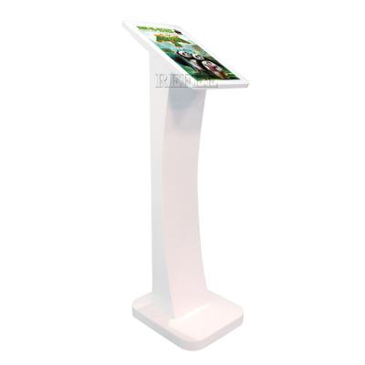 China White Quad Core Floor Standing Retail Digital Signage Kiosk Touch Screen Built In Battery for sale