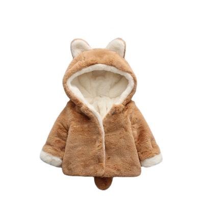 China 2022 anti-shrinkage autumn and winter new children's clothing children's thicken baby fleece coat baby fleece imitation fox fur sweater for sale