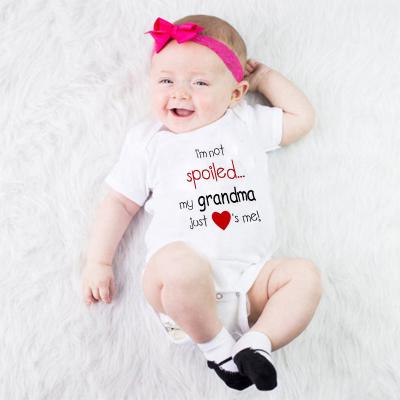 China Wholesale 100% Cotton Factory Price Funny Baby Clothing Sets Wholesale Newborn Baby Clothes Newborn Short Sleeve Overalls for sale