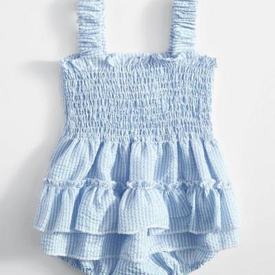 China Blue Soft 2022 Pink Hot Selling Amazon Romper Child Clothing Summer 0-3 Months Newborn Baby Clothes for sale