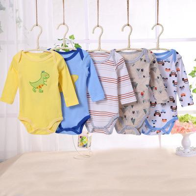 China Long Sleeve Baby Rompers Soft Newborn Cotton 100% Random Color Baby Clothes Romper for sale