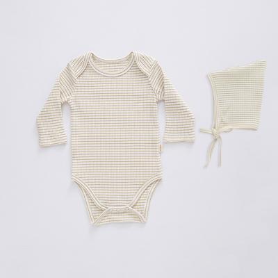 China Spandex Romper Rise Infant Clothes/Long Sleeve Cotton Baby Romper Organic Newborn Baby Clothes for sale