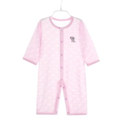 China Soft 2022 Summer New Boys And Girls Summer Open Range Infant One-Piece Clothes Bamboo Fiber Romper for sale