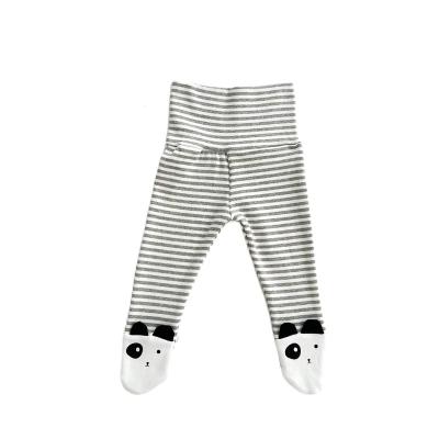 China Breathable Korean version of the big pp even tid newborn spring and autumn foot pants gaiters pantyhose men's and women's baby's pants for sale