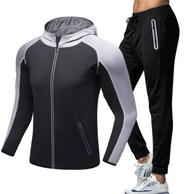 China Sustainable men's quick-drying clothes shaping running suit men's clothes sports suits two-piece suit for sale