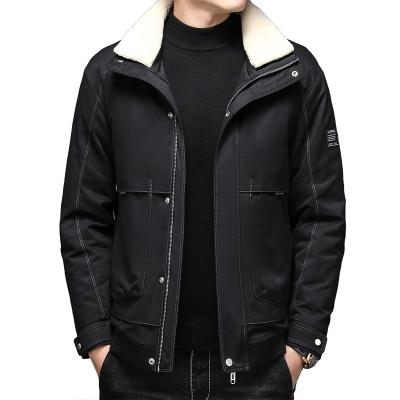 China New Autumn and Winter Anti-Wrinkle Down Jacket Men's Short Down Jacket Men's Lamb Fur Collar for sale