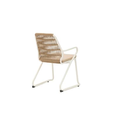 China Outdoor Aluminum Rope Chair Water Proof Outdoor Leisure Garden Chair Water Proof Modern Design Garden Rope Chair for sale