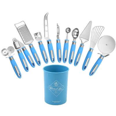 China Sustainable Wholesale Eco-Friendly Plastic Stainless Steel Kitchen Care Kitchenware Utensils Kitchen Dish Set for sale