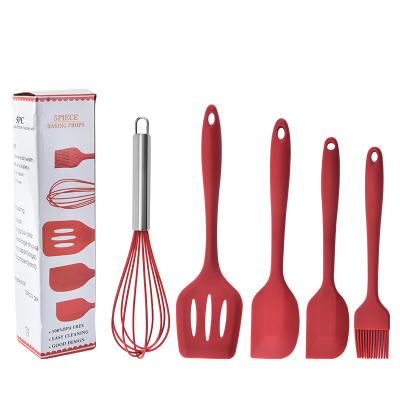 China 2020 viable best selling products in usa sarees low price Amazon spatula 5 piece set silicone rubber tongs for sale