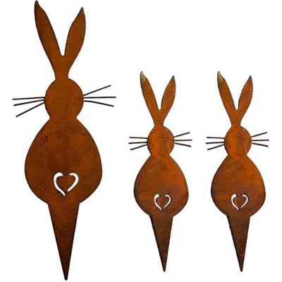 China Farm Metal Garden Statue Rabbit Decoration for sale