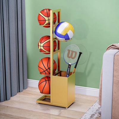 China Minimalist Cube Ball Storage Rack Basketball Ball Storage Rack Sports Ball Storage Rack for sale