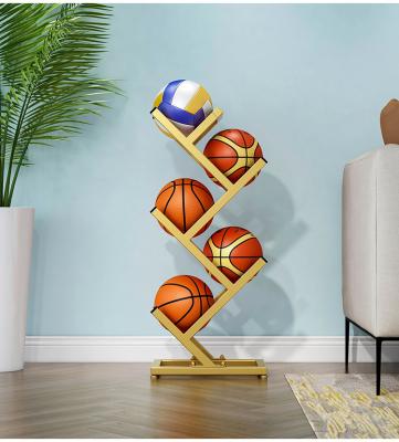 China Minimalist Cube Ball Storage Rack Basketball Ball Storage Rack Sports Ball Storage Rack for sale