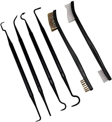 China Viable Wire Brush Set 6Pcs 6 Piece Pick And Brush Gun Cleaning Kit for sale