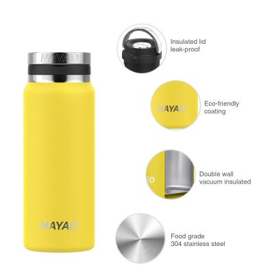 China 2021 Hot Selling NAYAD PORTABLE Double Wall 304 Stainless Steel Thermos Portable Flask For Drinks for sale