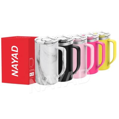 China NAYAD 304 Hot Sale 20oz 600ml BPA Free Stainless Steel Viable Two Layers Insulated Coffee Mug For Travel for sale