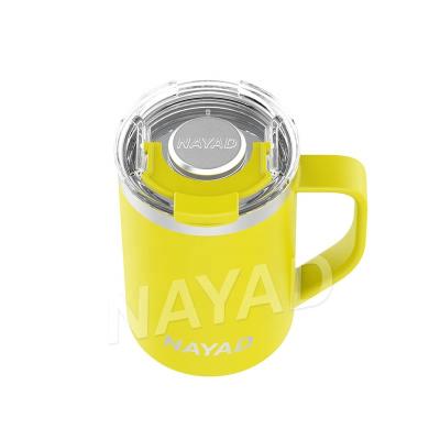 China Hot Selling Disposable 450ml 15oz 304 Stainless Steel Double Wall NAYAD Coffee Mug For Travel for sale