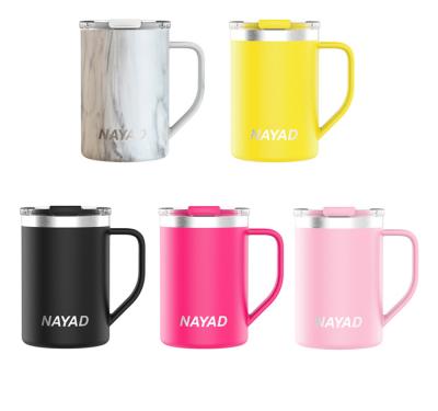 China NAYAD Disposable Hot Sale 450ml 15oz 18/8 Double Wall Stainless Steel High Quality Coffee Mug For Travel for sale