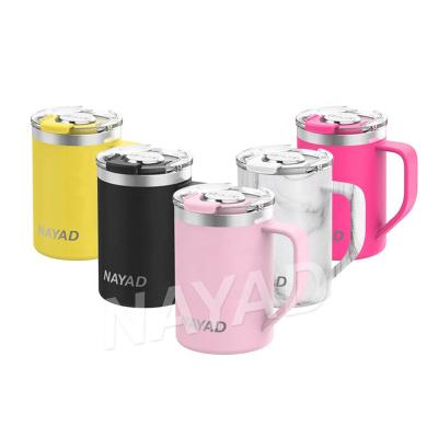 China 2021 NAYAD Factory Sale Disposable High Quality Stainless Steel Double Wall Insulated Coffee Travel Mug for sale