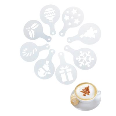 China Viable Printing Latte Art Stencil Coffee Stencil Mold Plastic Foam For Decoration for sale